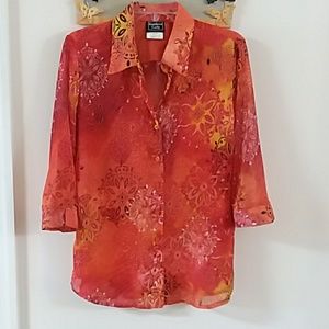 Southern Lady Sheer Blouse
